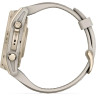 Смарт-часы GARMIN FENIX 8 – 43 мм, AMOLED Sapphire, золотистые с силиконовым ремешком цвета туманный серый/темный песчаник 010-02903-11
